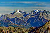 Pizzo Scalino in der Berninagruppe, vom Monte Lago, Bergamasker Alpen, Lombardei, Italien