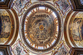  Dome of the Church of the Knights of the Cross in Prague, Czech Republic 