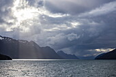  Mountains along the Beagle Channel, Chilean fjords, Magallanes and Chilean Antartica, Patagonia, Chile, South America 