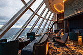  Stylish interior of the Captain&#39;s Bar on board the cruise ship Mein Schiff Relax (TUI Cruises), Palermo, Sicily, Italy, Europe 
