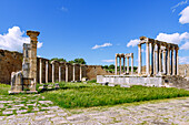 Temple of Juno Caelestis, ruins of ancient Thugga at the archaeological site near Dougga, Tunisia 