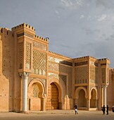  Marokko, Meknès, Bab Mansour, Tor, Wahrzeichen, Denkmal,  