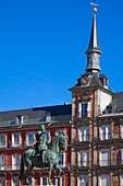  Spanien, Madrid, Plaza Mayor, Wahrzeichen, Denkmal,  