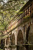 Suirokaku aquaduct bridge, a part of the canal branch into which the first canal was divided from Keage to the north, Kyuoto, Japan.