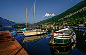  Lenno marina in the morning light, Lenno, Lake Como, Lombardy, Italy 