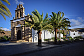 die weiße Kirche "Iglesia de Nuestra Señora de la Peña", Las Palmas, Fuerteventura, Kanarische Inseln, Spanien, Europa
