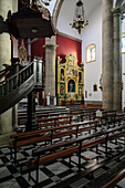 Kanzel und Altar in der Kirche "Parroquia de San Sebastián", Agüimes, Gran Canaria, Kanarische Inseln, Spanien, Europa