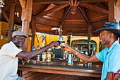 Bar of the restaurant "Clara" by the sea at Sainte-Rose, Basse-Terre,  Guadeloupe, overseas region of France,Leewards Islands, Lesser Antilles, Caribbean