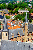 Middelburg ist eine Gemeinde und die Hauptstadt der niederländischen Provinz Zeeland, hier Ausblick vom Langen Jan in Middelburg