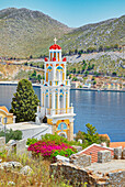  Kirche des Evangelismos (auch bekannt als Verkündigungskirche), Gialos, Insel Symi, Dodekanes, Griechenland 