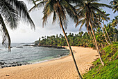 Beach of the small Rolas (turtledove) island in the south of Sao Tome Island, Republic of Sao Tome and Principe,Africa