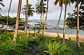 Beach of the small Rolas (turtledove) island in the south of Sao Tome Island, Republic of Sao Tome and Principe,Africa