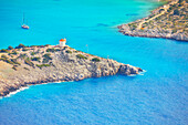  Panormitis Bay, erhöhte Ansicht, Panormitis, Insel Symi, Dodekanes, Griechenland 