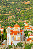  Chorio (Oberstadt), erhöhte Ansicht, Chorio, Insel Symi, Dodekanes, Griechenland 