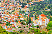  Chorio (Oberstadt), erhöhte Ansicht, Chorio, Insel Symi, Dodekanes, Griechenland 