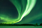 Northern lights and Milky Way, Lapland, Finland, Arctic Circle