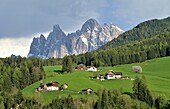  Farms near St. Peter in the Villnößtal Valley, Geisler Group, Dolomites, South Tyrol, Italy 