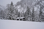  Snowfall at the 3 Lakes, Chiemgau Alps, Bavaria, Germany 