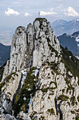 Kampenwand mit Ostgipfel, Chiemgauer Alpen, Aschau im Chiemgau, Oberbayern, Bayern, Deutschland