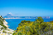  Bay of Javea, overlooking Montgo Natural Park with Cabo San Antonio, Costa Blanca, Alicante Province, Spain 