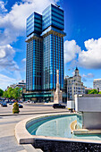 New Colón Towers, 2025, Monument to Christopher Columbus, Plaza de Colón, Madrid, Spain