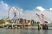  Hörn Bridge and Ferris Wheel in Kiel, Schleswig-Holstein, Germany 