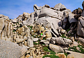  Bizarre rock formation at Capo Testa, Sardinia, Italy 