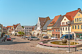  Historic market square of Colditz, Saxony, Germany 