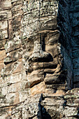  Giant stone-carved face of Bodhisattva Lokeshvara, also Avalokiteshvara, Bayon Temple, Angkor Thom, UNESCO World Heritage Site, Angkor Wat, Siem Reap, Cambodia, Asia 