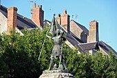  Monument to Joan of Arc in Jargeau near Orleans, Loire Valley, France 
