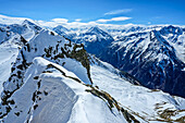 Gipfelgrat des Äußeren Falk, Zillertaler Alpen, Tirol, Österreich