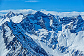  View of Rosswandspitze and Grundschartner, from the Äußerer Falk, Zillertal Alps, Tyrol, Austria 