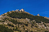 Italien, Abruzzen, Gran Sasso, Nationalpark, Chiesa di Santa Maria della Pietà, Rocca Calascio