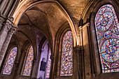 Stained glass windows of the ambulatory around the choir, Saint Stephen Cathedral, Bourges, Cher department, Province of Berry, Centre-Val de Loire region, France
