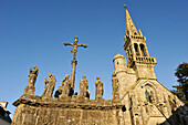 Church and calvary at Confort-Meilars,Cap Sizun,Finistere department,Brittany region,west of France,western Europe