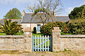 Small typical house near Tregastel,Cotes-d'Armor department,Region of Brittany,France,Europe