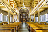 Interior of the Protestant Church of the Redeemer in the spa town of Bad Kissingen, Lower Franconia, Bavaria, Germany 