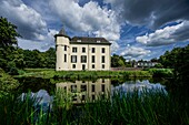 Museum Haus Doorn, Blick über den Wassergraben, Doorn, Proivinz Utrecht, Niederlande