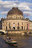 Germany, Berlin, Bode Museum, Spree River, boat, 