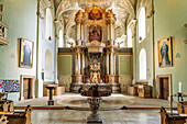  Altar of the Neustädter Church in Erlangen, Middle Franconia, Bavaria, Germany  