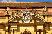  Coat of arms at the Orangery in the castle garden in Erlangen, Middle Franconia, Bavaria, Germany  