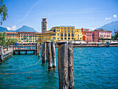  At the Old Port, Riva del Garda, Lake Garda, Trento, Trentino, South Tyrol, Northern Italy, Italy, Alps, Dolomites, Southern Europe, Europe 