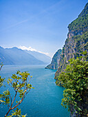  View of Lake Garda and the Ponale road, Lake Garda, Trento, Trentino, South Tyrol, Brescia, Lombardy, Northern Italy, Italy, Alps, Dolomites, Southern Europe, Europe 