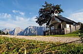 Kapelle an der Ritzau-Alm im Kaisertal, Kaisergebirge über Kufstein, Tirol, Österreich
