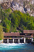  Schweiz, Bern, Interlaken, Aare, Wassermühle,  