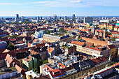 Kroatien, Zagreb, Stadtansicht von oben