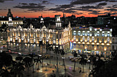 Cuba, Havana, Gran Teatro, Hotel Inglaterra, skyline, 