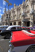 Cuba, Havana, Gran Teatro, vintage cars, 