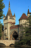 Hungary, Budapest, City Park, Vajdahunyad Castle, Gatehouse Tower, 