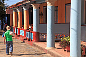 Cuba, Vinales, street scene, typical architecture, 